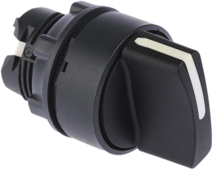 Schneider Electric ZB5 Series 2 Position Selector Switch Head, 22mm Cutout, Black Handle