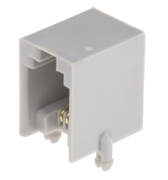 RS PRO Female RJ22 Connector, PCB Mount Right Angle 4P4C -Way