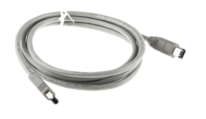 RS PRO | RS PRO Male Firewire to Male Firewire Cable, Grey, 2m