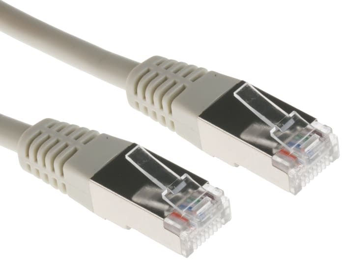 Câble Ethernet RS PRO catégorie 5, F/UTP, Gris, Longueur 1m PVC, avec connecteur