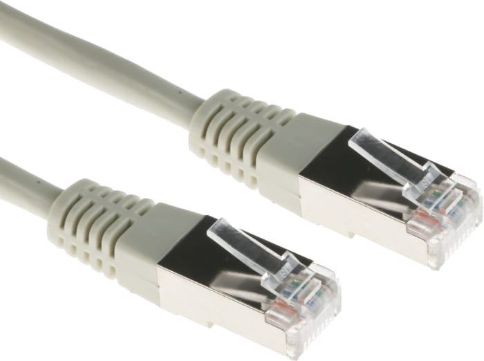 Câble Ethernet RS PRO catégorie 5, F/UTP, Gris, Longueur 5m PVC, avec connecteur