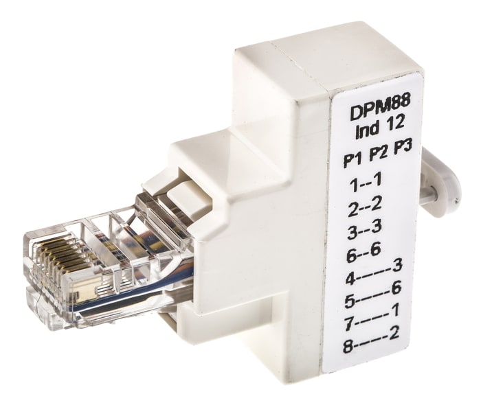 Decelect 3-Port RJ45 Female, RJ45 Male Splitter, Cat5e