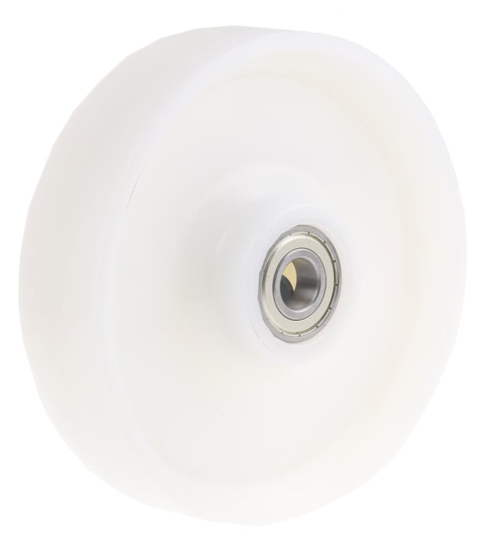 LAG White Polyamide Hygienic, Low Rolling Resistance, Non-Marking Trolley Wheel, 600kg