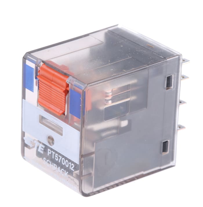 Relais de puissance TE Connectivity PT, 4 RT, bobine 12V c.c. Montage sur CI