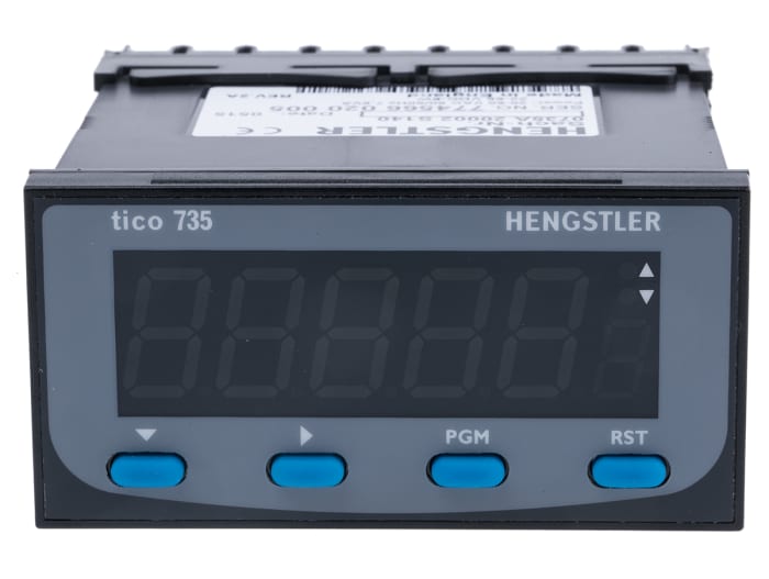 Hengstler TICO 735 LED Process Indicator for Current, Voltage, 45mm x 92mm