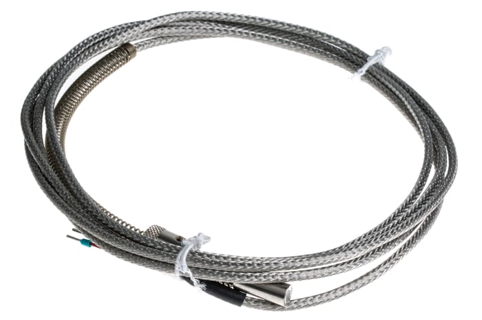 Capteur RTD PT100 Jumo, Ø 8mm, L.180mm + 2.5m, +350°C max, Câble