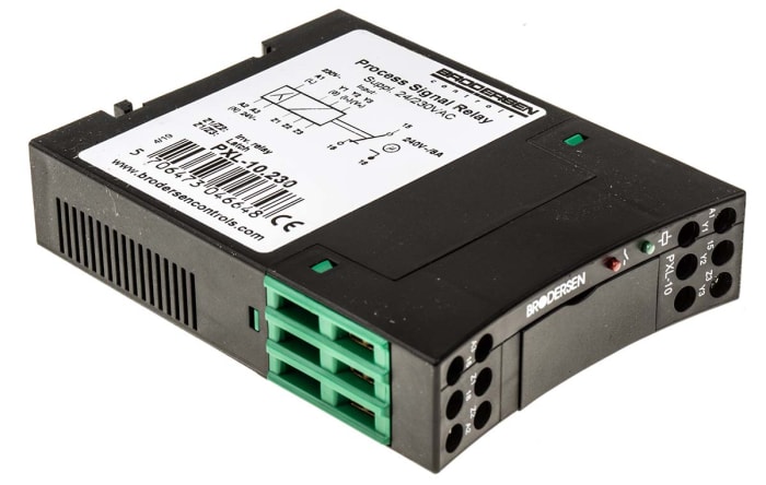 Brodersen Controls MINI MCR-2-TB Series Signal Conditioner, Current, Voltage Input, Relay Output, 24V ac Supply