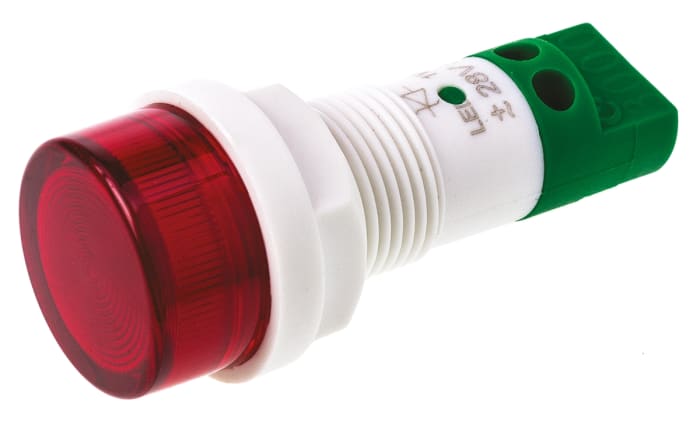 Arcolectric Red Indicator, 28V, 13mm Mounting Hole Size
