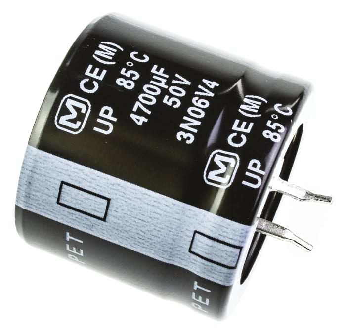Panasonic 4700μF Electrolytic Aluminium Electrolytic Capacitor 50V dc, Through Hole - ECOS1HP472DA