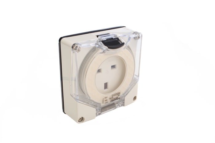Schneider Electric IP66 Grey Surface Mount 3P Industrial Power Socket, Rated At 13A, 250 V