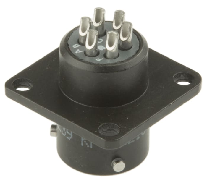 ITT KPTC Serisi Konnektör, 6 Kontaklı, Mini, Panoya / Panele Monte, Priz