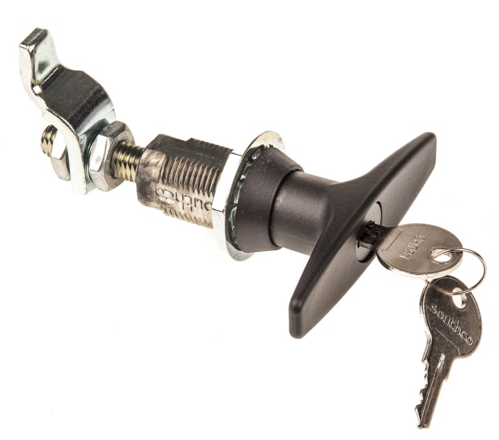 Southco Black Die Cast Zinc Locking Handle, T-Handle