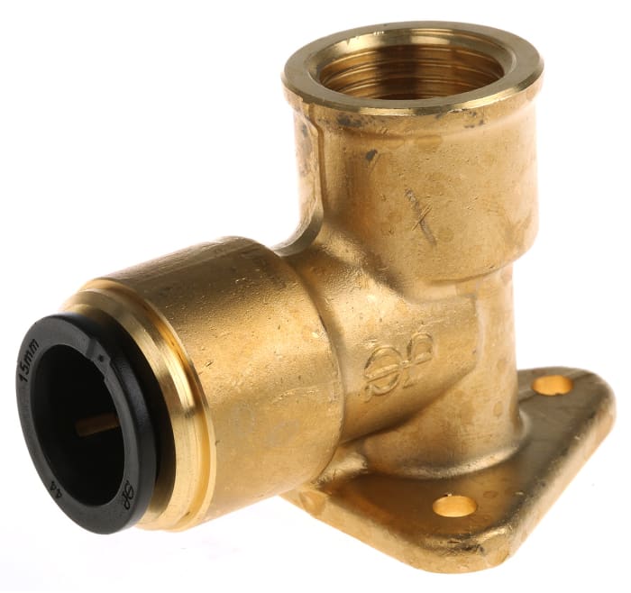 PM15WB JG Speedfit JG Speedfit Brass Pipe Fitting, 90° Push Fit Wall