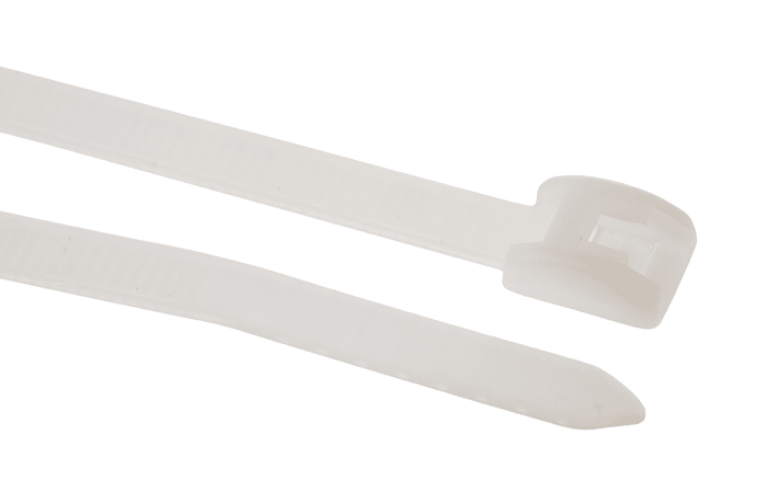 Thomas & Betts Cable Tie, 195.58mm x 4.75 mm, Natural Nylon, Pk-100