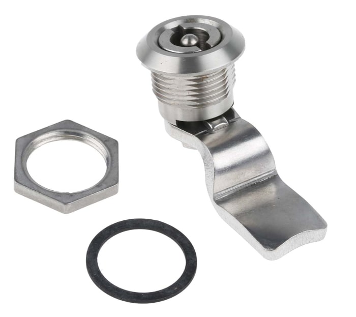 Steinbach & Vollman Stainless Steel Tumbler Lock, 32mm Panel-to-Tongue, 20.2 x 20.2mm Cutout, Key Unlock