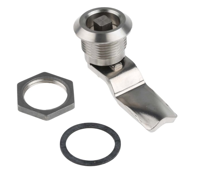 Steinbach & Vollman Stainless Steel Square Lock, 26mm Panel-to-Tongue, 20.2 x 20.2mm Cutout, Key Unlock