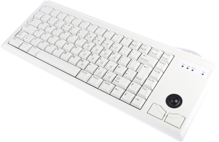 Clavier avec trackball Filaire PS/2 Compact, QWERTY (UK) Gris