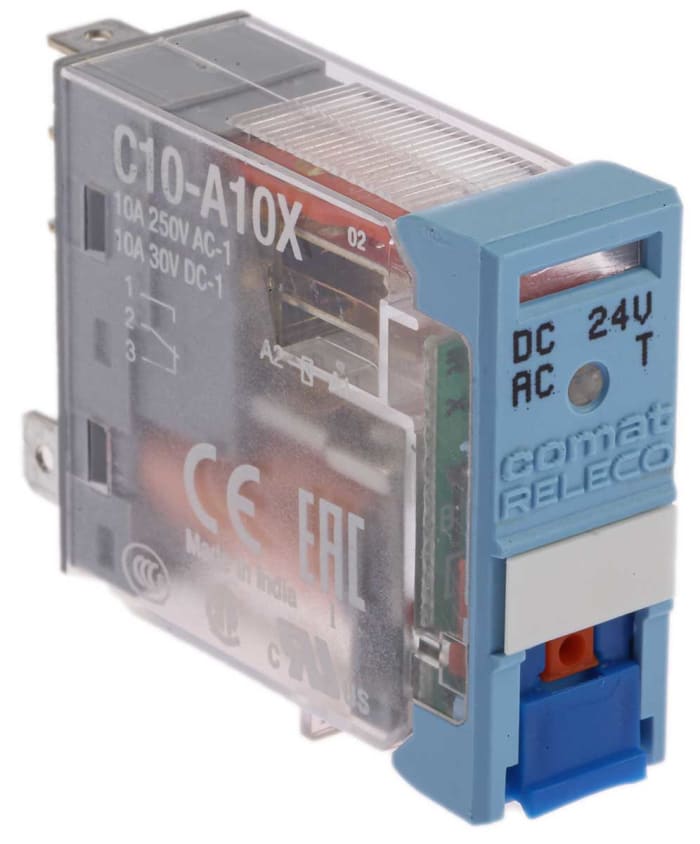 Releco Plug In Power Relay, 24V dc Coil, 10A Switching Current, SPDT
