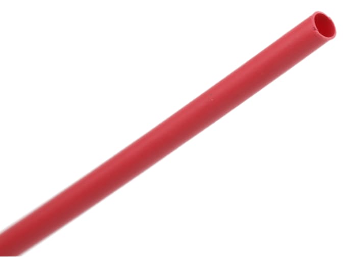 TE Connectivity Heat Shrink Tubing, Red 1.2mm Sleeve Dia. x 1.2m Length 2:1 Ratio, RNF-100 Series
