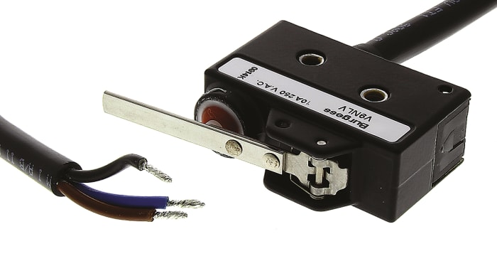 Saia-Burgess Lever Micro Switch, Pre-wired Terminal, 10 A @ 250 V ac, SPDT, IP67