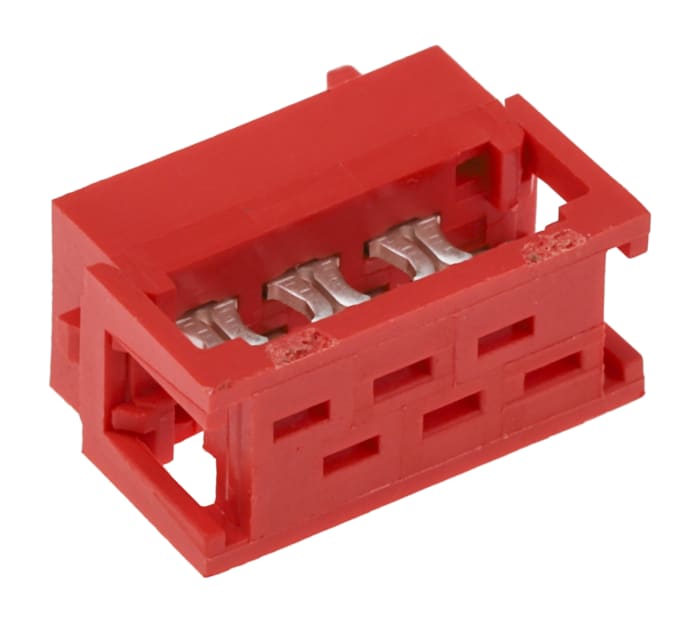 TE Connectivity 6-Way IDC Connector Plug for Cable Mount, 2-Row