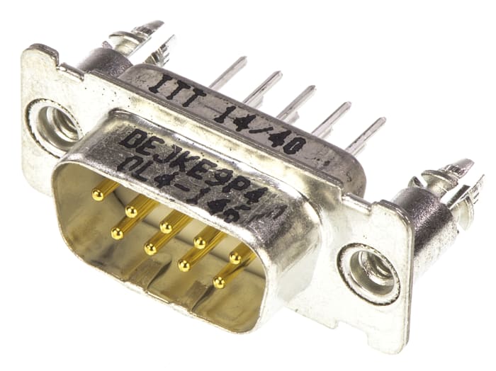 ITT Cannon D*JK 9 Way Through Hole D-sub Connector Plug