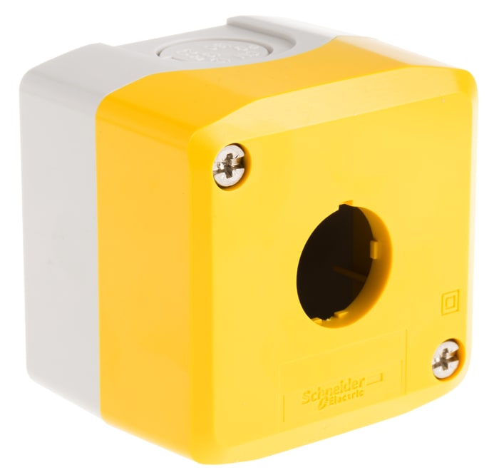 Boîtier de station de commande Schneider Electric Harmony XALK, 1 découpe, en Plastique Jaune, Ø 22mm