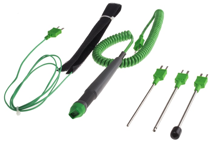 RS PRO Type K Thermocouple Temperature Probe Kit, +1100 °C Max