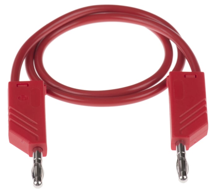 Hirschmann Test & Measurement, 32A, 60V dc, Red, 500mm Lead Length