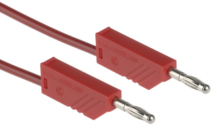 Hirschmann Test & Measurement Test lead, 16A, 60V dc, Red, 1m Lead Length