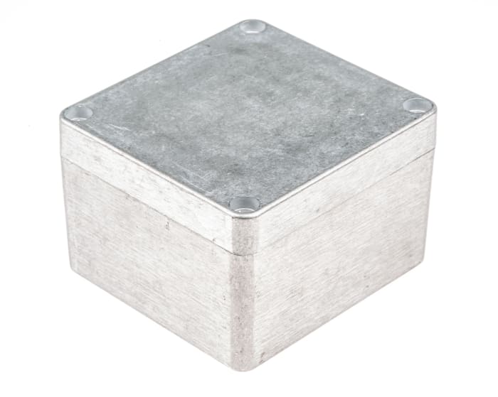 Hammond 1590 Series Natural Die Cast Aluminium Enclosure, IP66, IK08, Natural Lid, 79.6 x 74.6 x 52mm