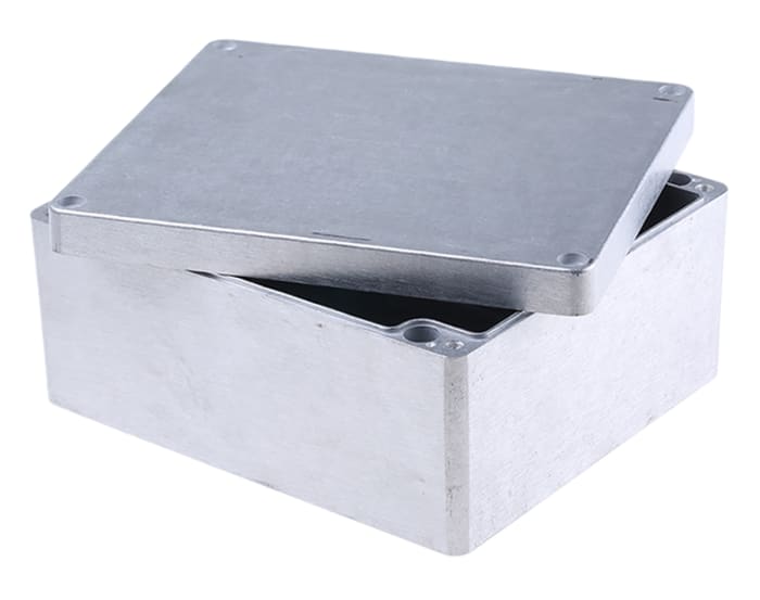 Hammond 1590 Series Natural Die Cast Aluminium Enclosure, IP66, IK08, Natural Lid, 230 x 200 x 111.5mm