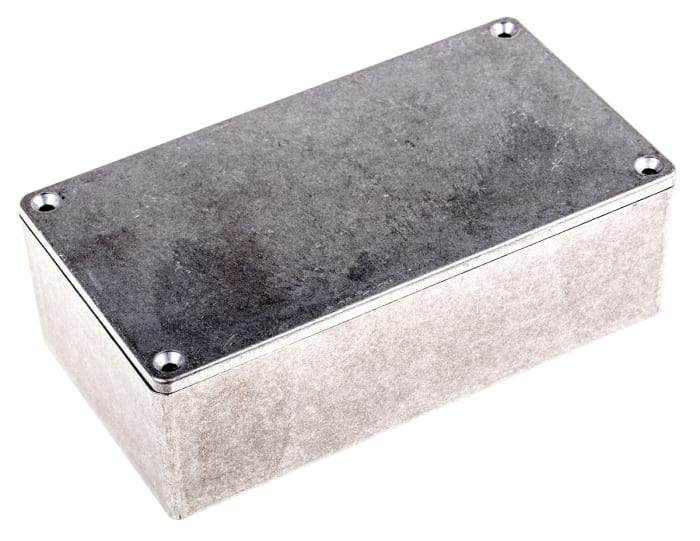 Hammond 1590 Series Natural Die Cast Aluminium Enclosure, IP54, Natural Lid, 153 x 83.1 x 50.4mm