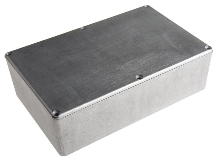 Hammond 1590 Series Natural Natural Lid Die Cast Aluminium Enclosure, IP54 52 mm, 187.8 mm, 119.5 mm