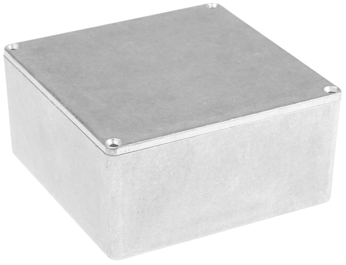 Hammond 1590 Series Natural Die Cast Aluminium Enclosure, IP54, Natural Lid, 120 x 120 x 58.6mm