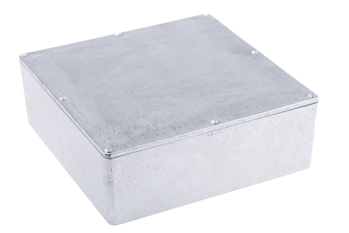 Hammond 1590 Series Natural Die Cast Aluminium Enclosure, IP54, Natural Lid, 188 x 188 x 67mm
