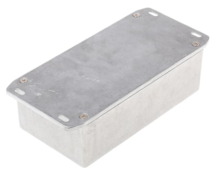 Hammond 1590 Series Natural Die Cast Aluminium Enclosure, IP54, Flanged, Natural Lid, 153 x 83 x 50mm