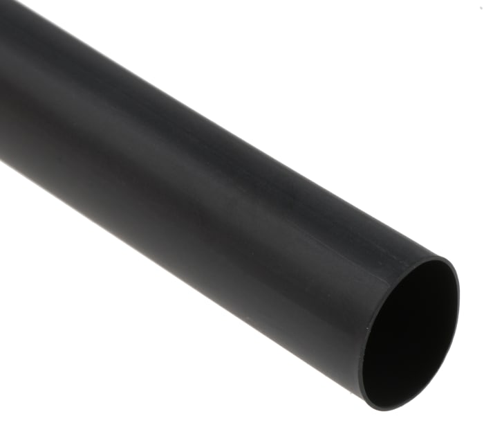 Gaine thermorétractable TE Connectivity, Diam. 12mm, Long. 1.2m, Rétreint 4:1, Noir