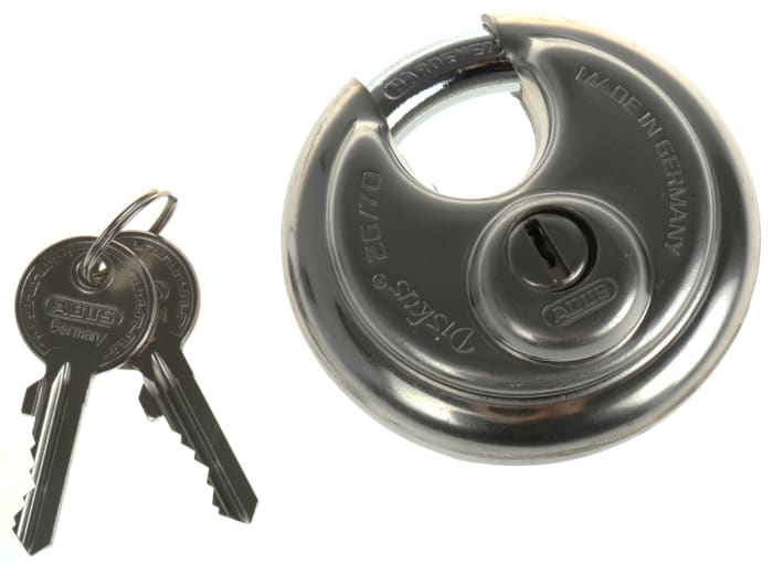 Candado de uso intensivo de Acero ABUS, Ø de grillete 10mm, color Gris, para Interior, exterior