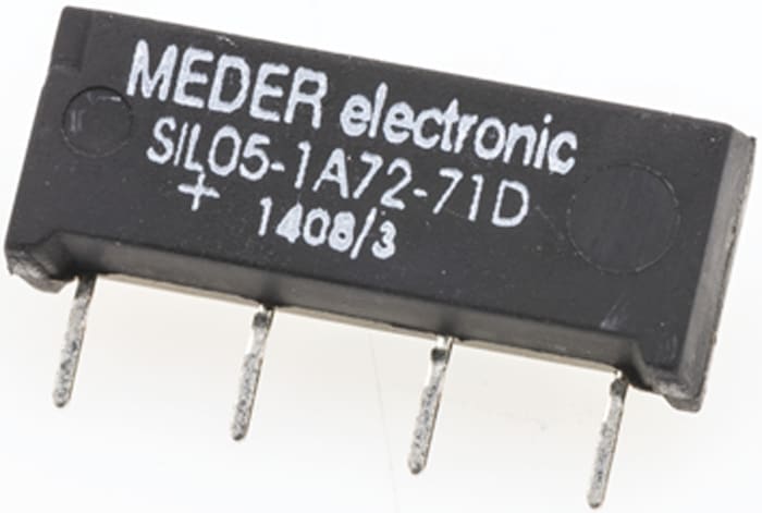 Relais Reed Meder 1 NO 5V c.c. 1 A, Montage sur CI