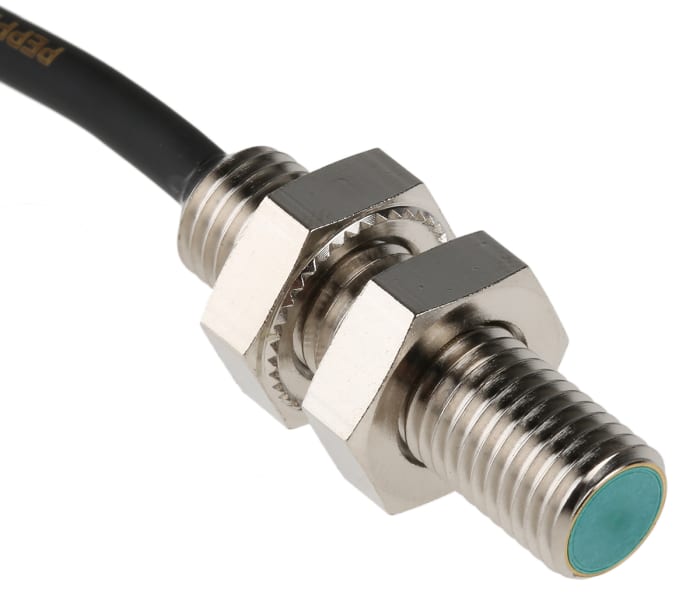 Pepperl + Fuchs Inductive Threaded Barrel Proximity Sensor, M8, 2 mm Detection, PNP NO, 10 → 30 V dc