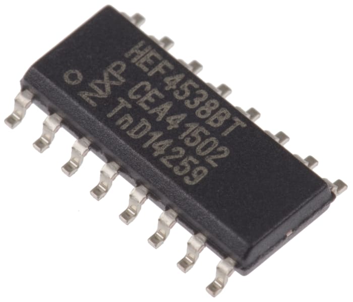 NXP HEF4538BT,652, Dual Monostable Multivibrator, 16-Pin SOIC