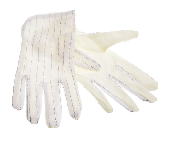 Gants antistatiques RS PRO, Taille 8, M, Antistatique, 1 Paire, Blanc