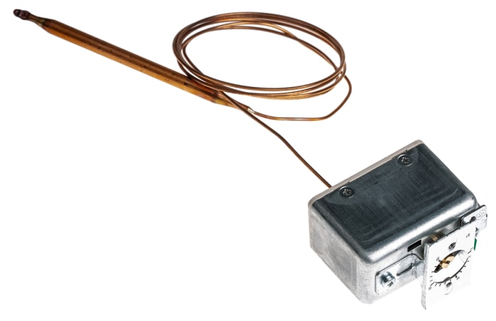 Jumo Capillary Thermostat, +150°C Max, SPST, Automatic Reset, Panel Mount