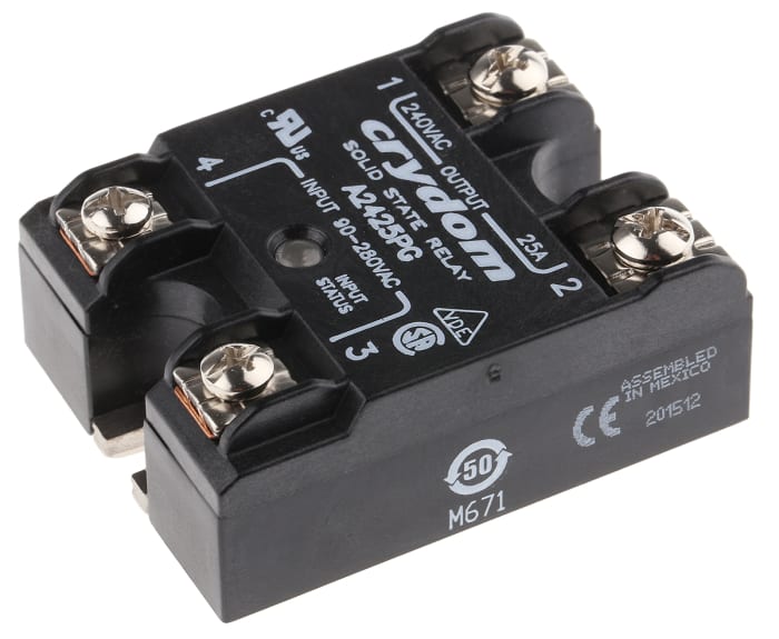 Polovodičové relé 25 A náhodné zapnutí SCR 280 V rms Series 1