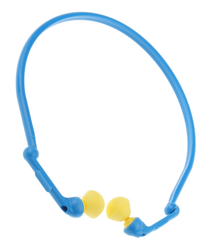 3M E.A.R Flexicap Series Blue, Yellow Reusable Band Ear Plugs, 23dB Rated, 1 Pairs