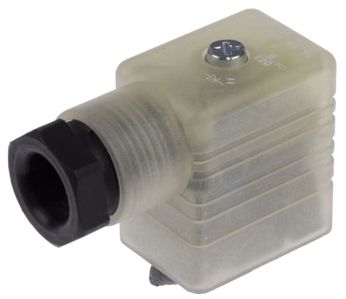 Hirschmann GML 2P+E DIN 43650 B, Female Solenoid Valve Connector,  with Indicator Light, 120 V ac/dc Voltage