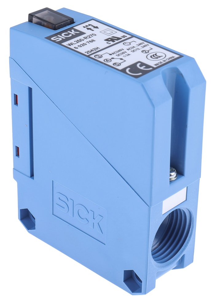 Fotoelektrický snímač, řada: W260 100 mm → 15 m. LED Blok 5 šroub Terminal, výstup: Relé Retroreflexní IP67