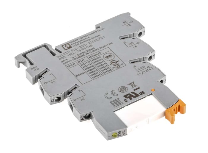 Relé rozhraní 230V ac/dc SPDT Lišta DIN PLC-RSC-230UC/21 250V ac/dc