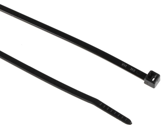 Serre-câble HellermannTyton T30LL, 290mm x 3.5 mm, Noir, en Polyamide 6.6 (PA66), x 100